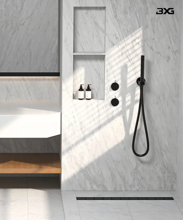 Dusche mit Duschabtrennung