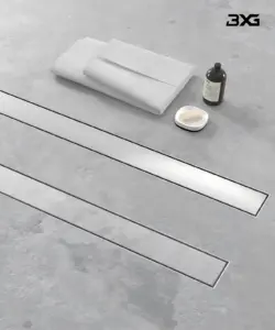 Optik einer flächenbündigen Duschrinnenlösung